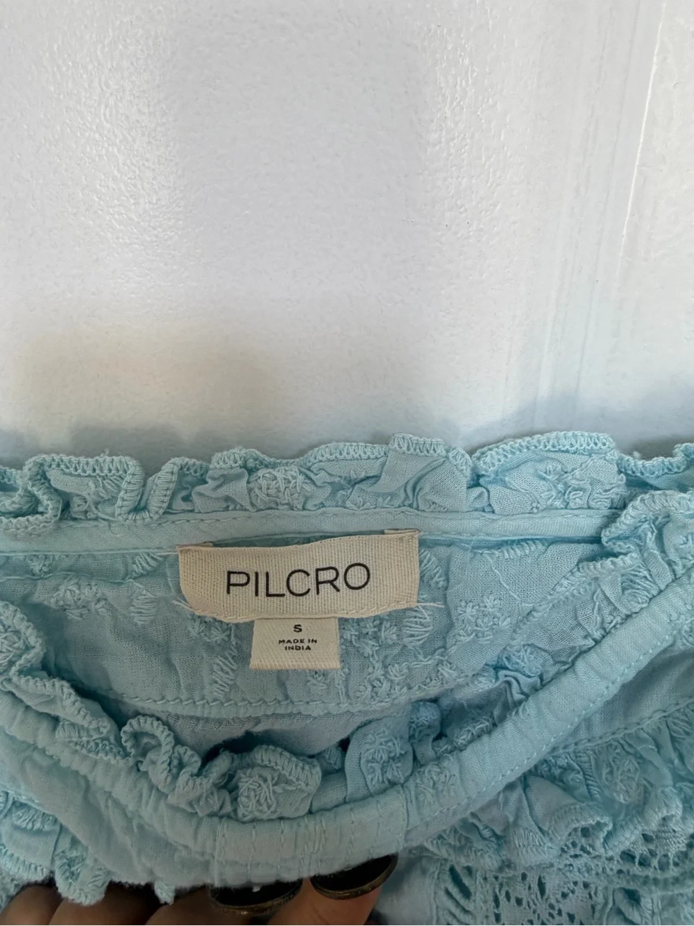 Pilcro Light Blue Crochet-Detail Sundress - Picture 3 of 7